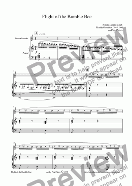 page one of Flight of the Bumble Bee [rec flute]
