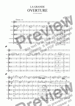 page one of Overture ("La Grande") for Orchestra