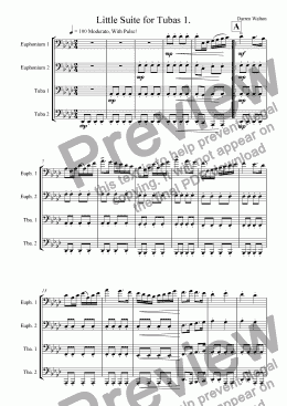 page one of Little Suite for Tubas - Mvmt 1