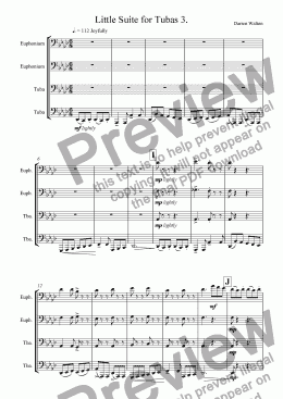 page one of Little Suite for Tubas - Mvmt 3