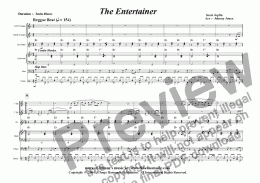 page one of Entertainer The  (a la Reggae Beat;  2 Bb Trumpets and 4 Rhythm)