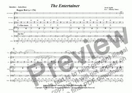 page one of Entertainer The  (a la Reggae Beat; Sextet; Alto Sax, Trumpet and 4 Rhythm)