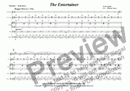 page one of Entertainer The  (a la Reggae Beat; Quintet, Bb Clarinet and 4 Rhythm)