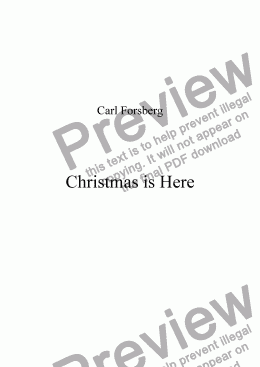 page one of Carol - Christmas is Here