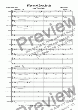 page one of Planet Of Lost Souls from "Planet Suite"  (Orchestra)