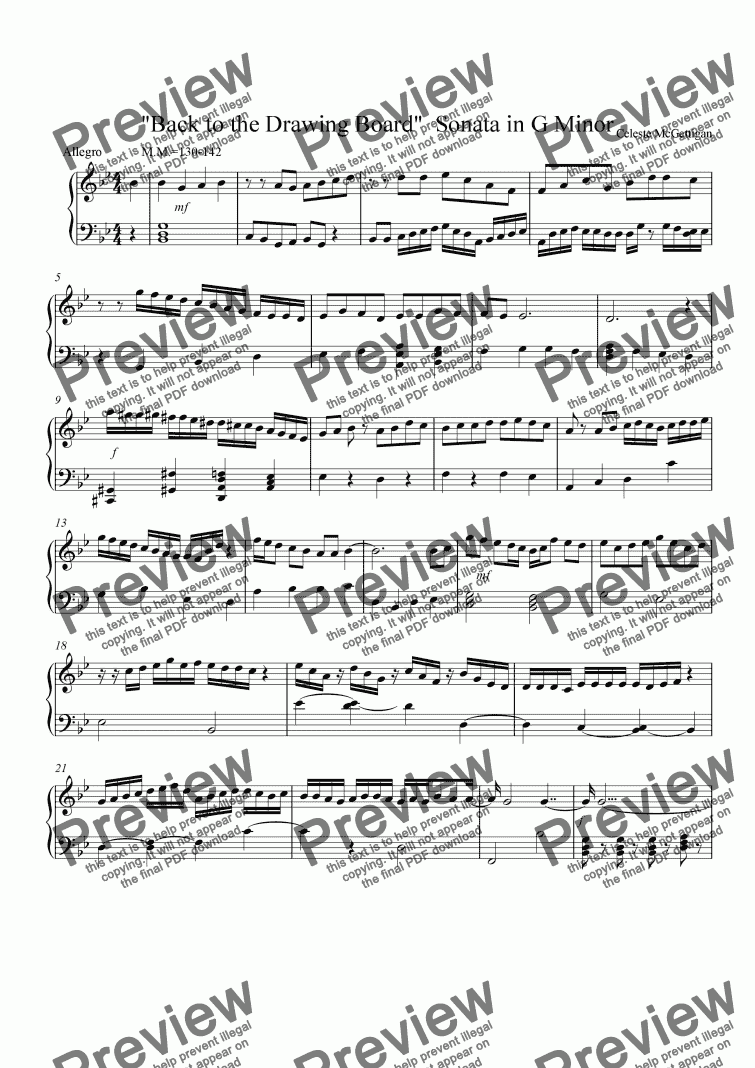 page one of Short Sonata in G Major #31