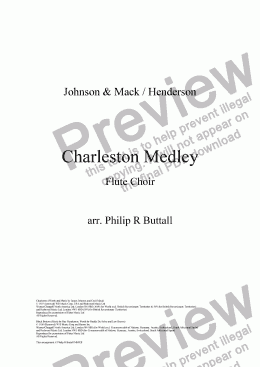 page one of Charleston Medley (Flute Choir)