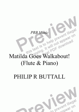 page one of Matilda Goes Walkabout! (Flute & Piano)