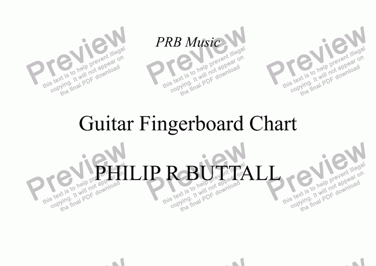 page one of Guitar Fingerboard Chart