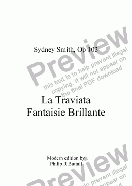 page one of PRB Piano Series: La Traviata - Fantaisie Brillant