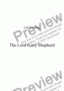 page one of Hymn -The Lord is my Shepherd