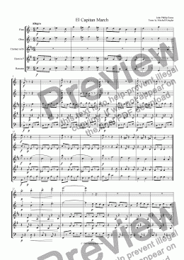 page one of Sousa - El Capitan March