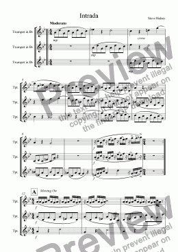 page one of Intrada 1 for Trumpets