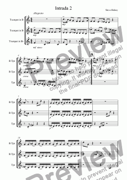 page one of Intrada 2 for Trumpets