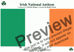 page one of Irish National Anthem for Brass Quintet (MFAO World National Antthem Series)