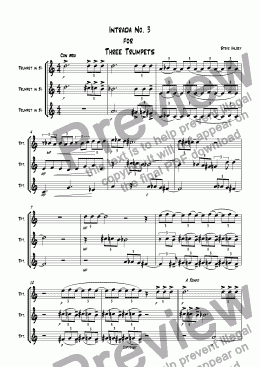 page one of Intrada No. 3 for Three Trumpets