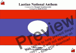 page one of Laotian National Anthem for Brass Quintet (MFAO World National Anthem Series)
