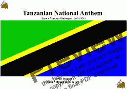 page one of Tanzanian National Anthem for Brass Quintet (MFAO World National Anthem Series)