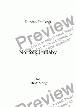 page one of Norfolk Lullaby