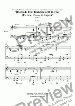 page one of Op.096 - Rhapsody based in two Rachmaninov themes (D minor)