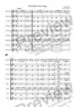page one of Christmas Tree Song [Grieg]