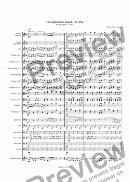 page one of The September March, Op. 16a