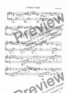 page one of A Piano Tango