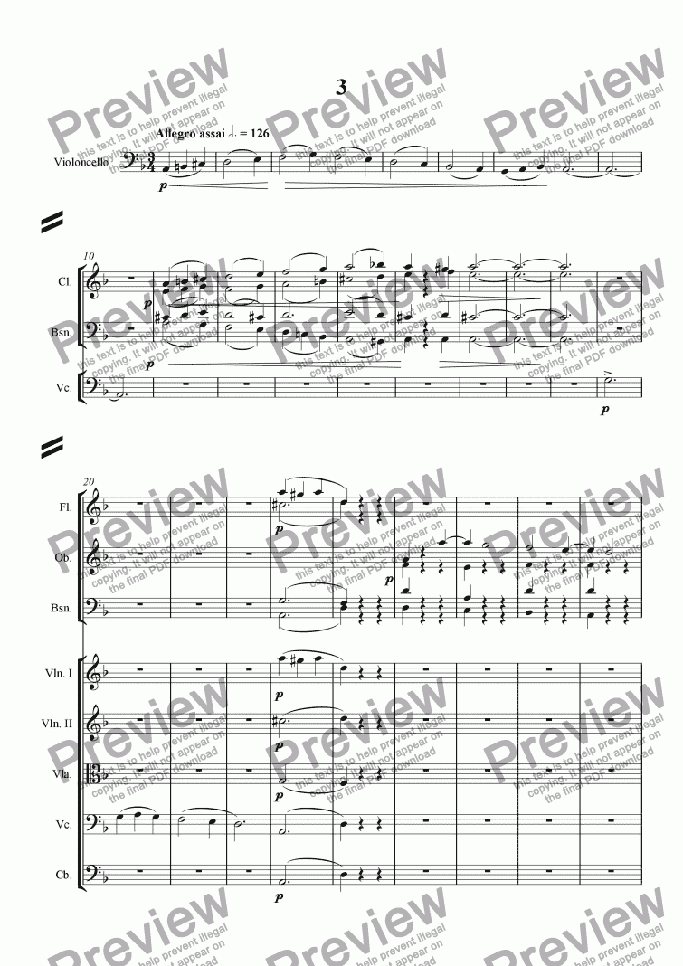 page one of An October Symphony - 3rd Movement