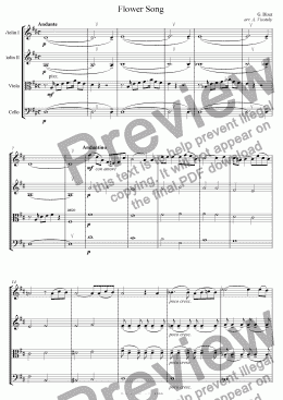 page one of Flower Song from "Carmen"