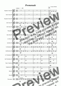 page one of Promenade (Brass Band)