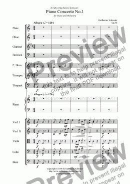 page one of Op.054 - Piano Concerto no.1 (A minor)