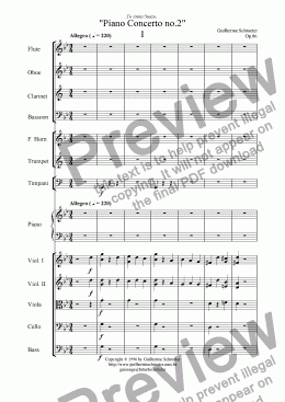 page one of Op.086  - Piano Concerto no.2 (G minor)