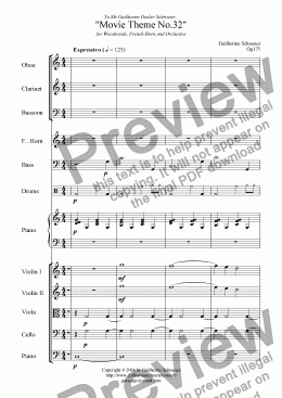 page one of Op.175 - Movie Theme 32 (C Major) - My son sleeping