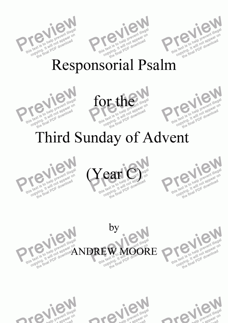 page one of Third Sunday of Advent (Year C)