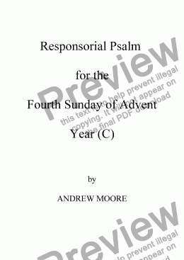 page one of Fourth Sunday of Advent (Year C)