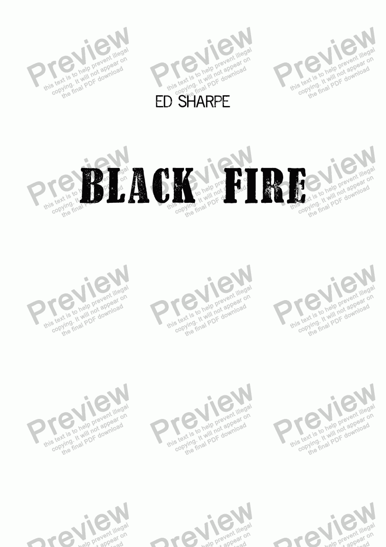 page one of Black Fire