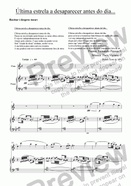 page one of 033-Última estrela a desaparecer antes do dia... (Flute-Piano version) (portugues)