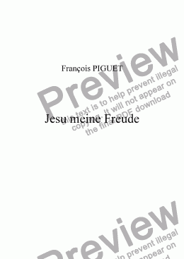 page one of Jesu meine Freude: Variation for Organ