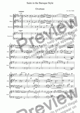 page one of Suite in the Baroque Style