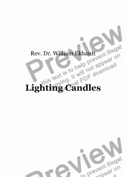 page one of Lighting Candles