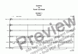 page one of Concertino for Trumpet and Strings