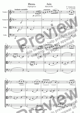 page one of "June - Barcarolle" from "Four Seasons" 