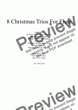 page one of 8 Christmas Trios For Flute