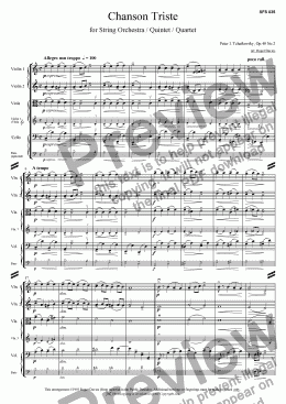 page one of Chanson Triste, Op.40 No.2
