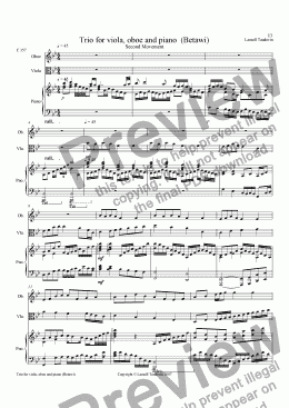 page one of Betawi Trio Second Movement