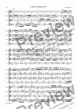 page one of como suite for string quartette # 04