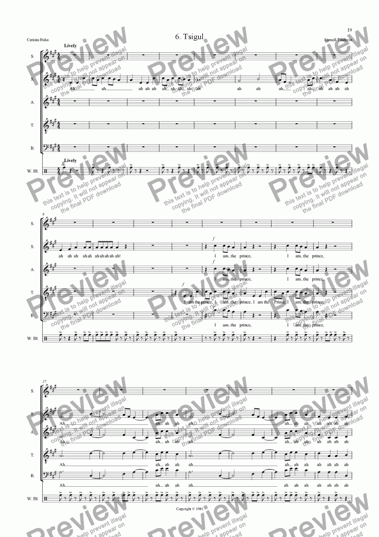 page one of Cantata Buka 06 Tsigul