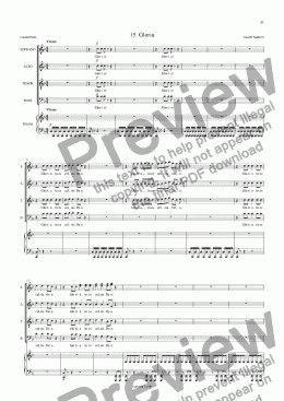 page one of Cantata Buka 15 Gloria