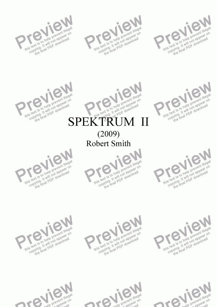 page one of 003 - SPEKTRUM II - for solo Trumpet