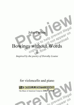 page one of Bowings without Words I